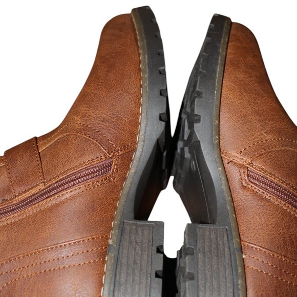 BOOT SALE!!! Hawkwell Combat Fashion Side Zipper Buckle Ankle Booties 7 NWT - Picture 9 of 14